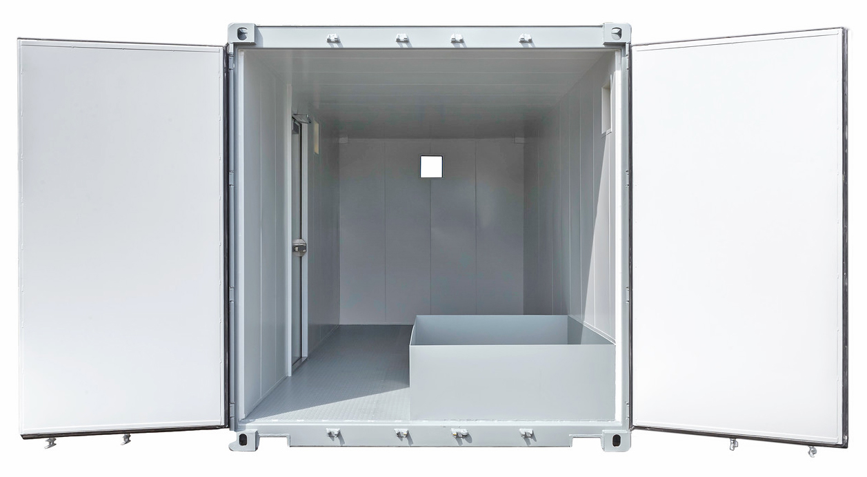 Modular container open